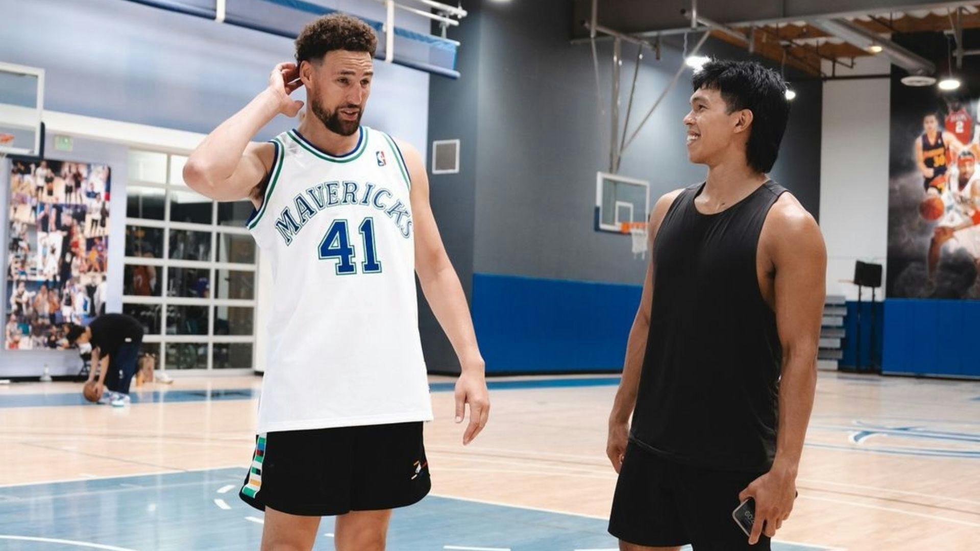 Free agent Thirdy Ravena shares the court anew with four-time NBA champ Klay Thompson